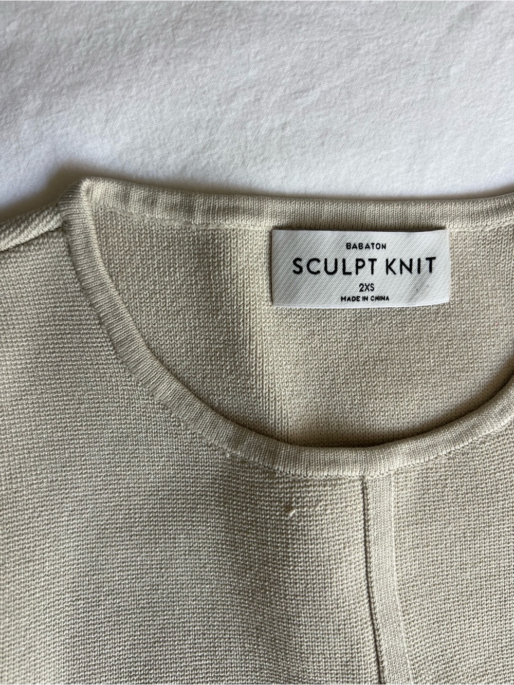 Babaton Sculpt Knit Crewneck Sweater in Cream